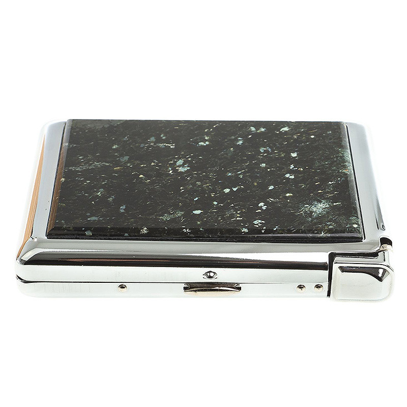 Портсигар с газовой зажигалкой из натурального камня Мусковит Stone Cigarettes Cases