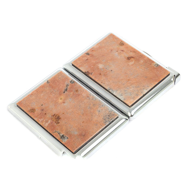 Портсигар с газовой зажигалкой из натурального камня Пегматит Stone Cigarettes Cases