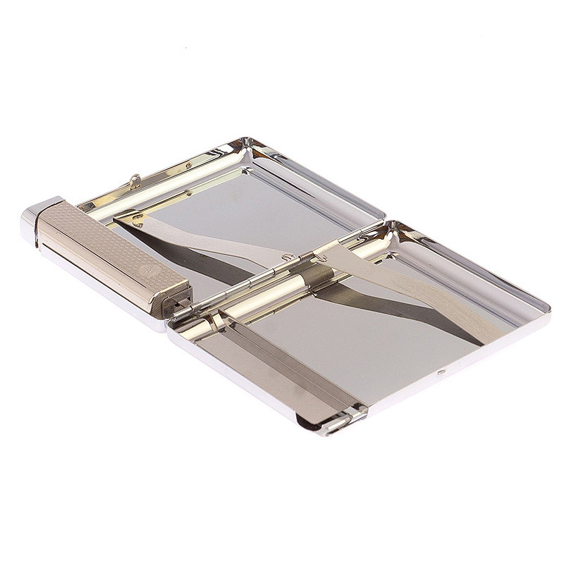 Портсигар с газовой зажигалкой из натурального камня Пирит Stone Cigarettes Cases