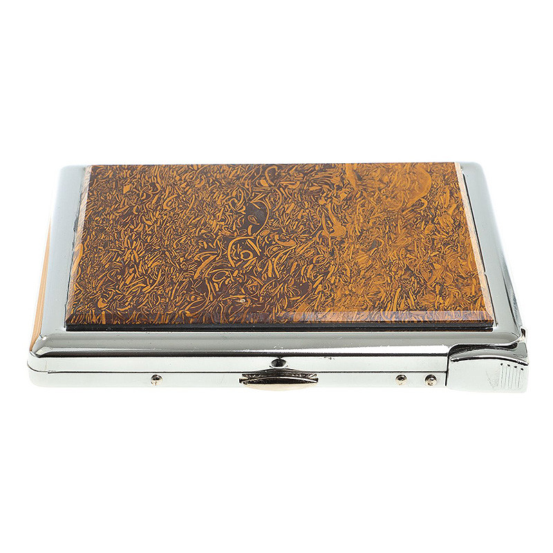 Портсигар с газовой зажигалкой из натурального камня Яшма Змеиная Stone Cigarettes Cases