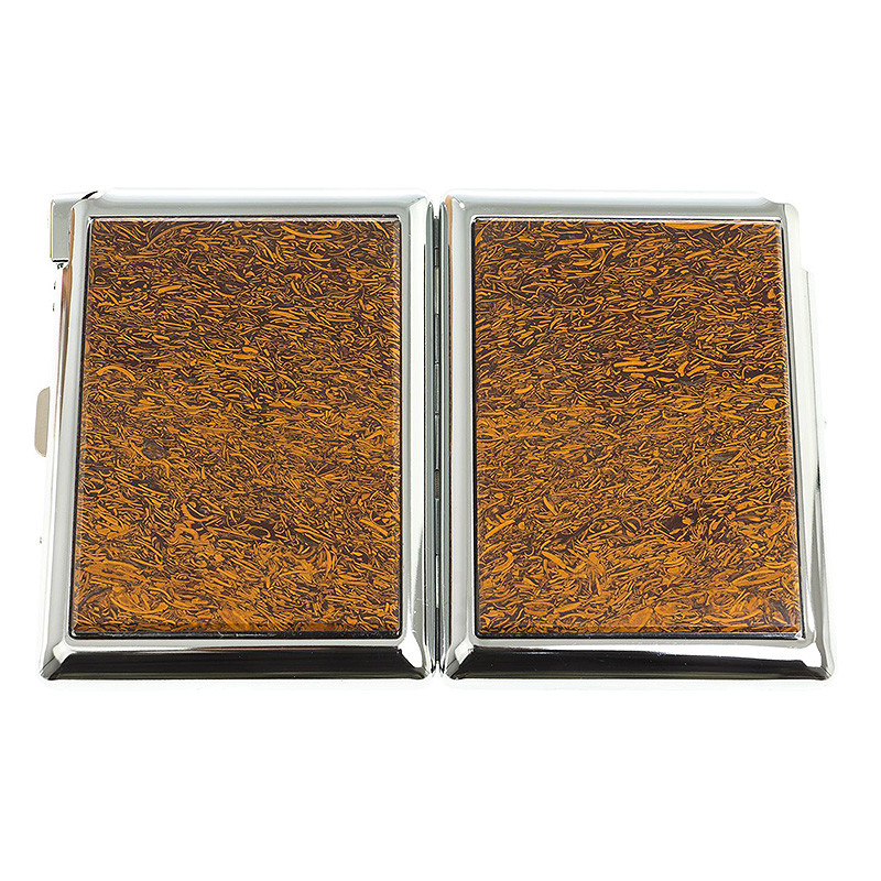 Портсигар с газовой зажигалкой из натурального камня Яшма Змеиная Stone Cigarettes Cases