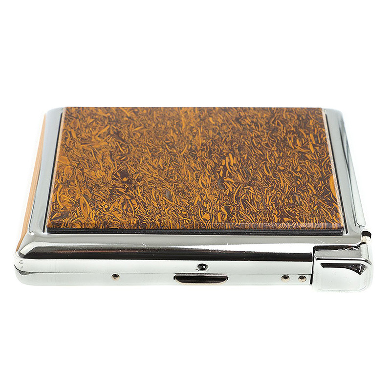 Портсигар с газовой зажигалкой из натурального камня Яшма Змеиная Stone Cigarettes Cases