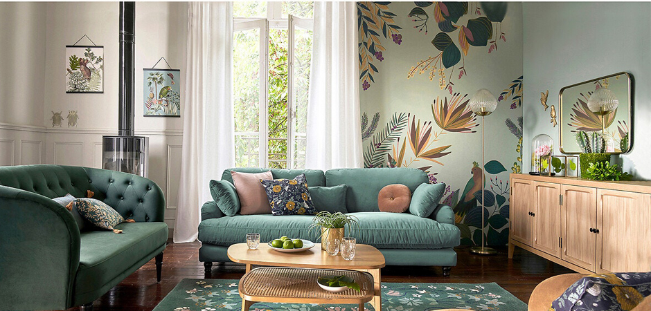 Постер Poster of Plants & Birds попугай