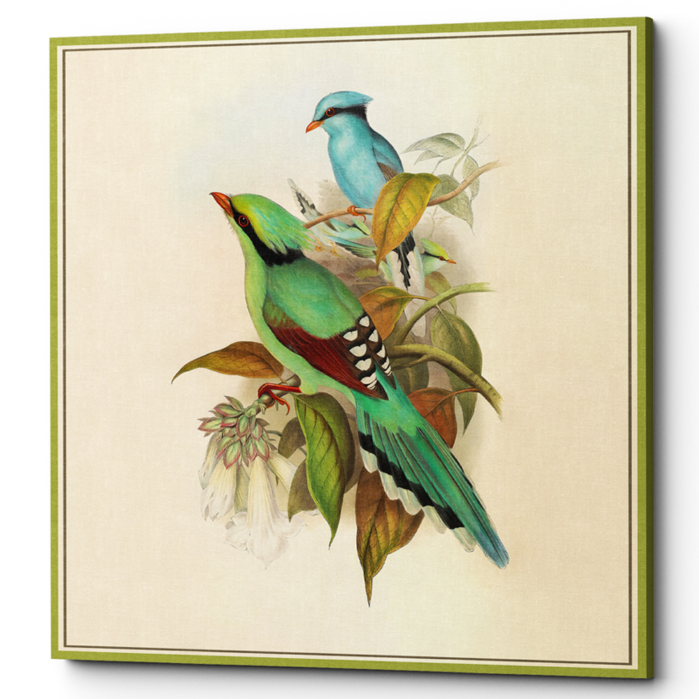 Постер на холсте с изображением птиц и цветов Blooming Birds Poster
