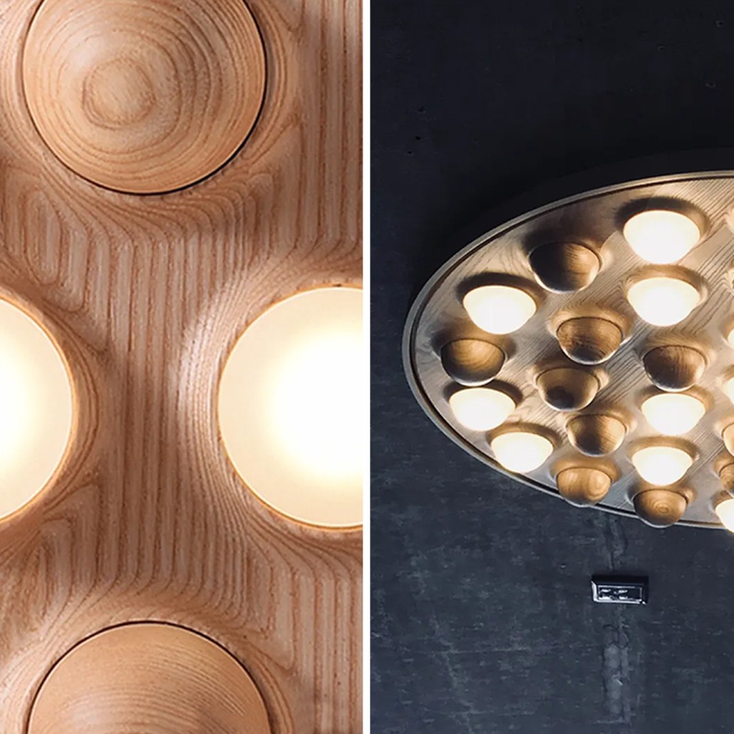 Потолочная люстра PIE White Light wood