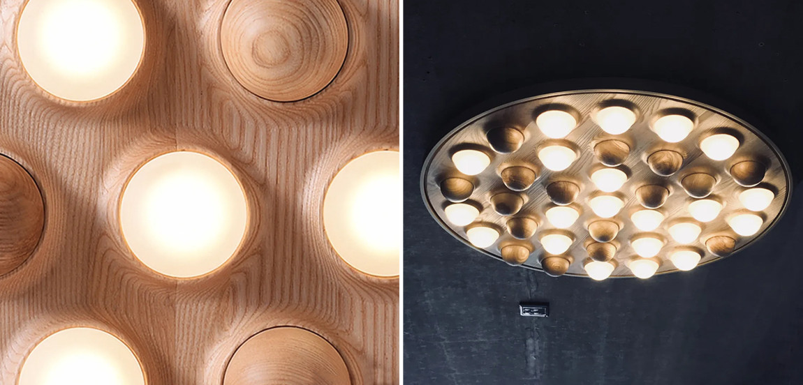 Потолочная люстра PIE White Light wood