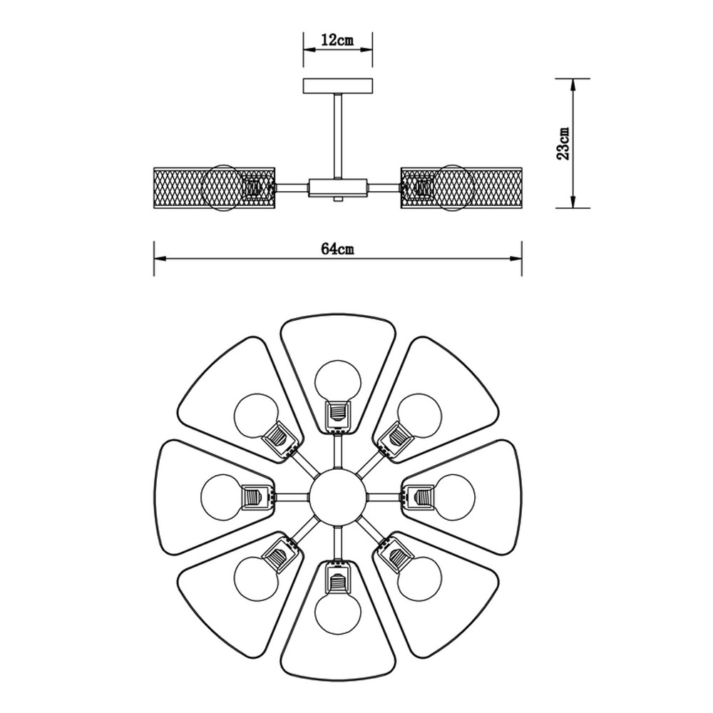 Потолочная люстра в стиле лофт Amber