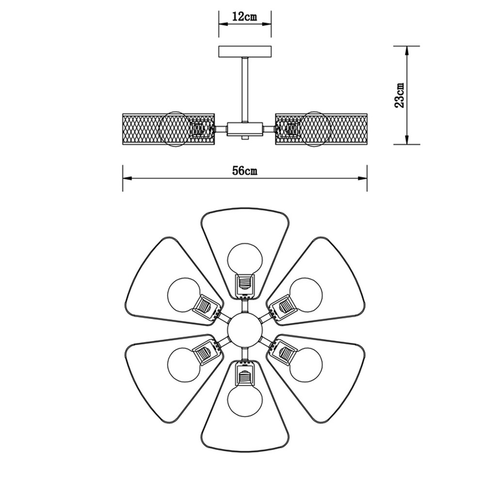 Потолочная люстра в стиле лофт Amber