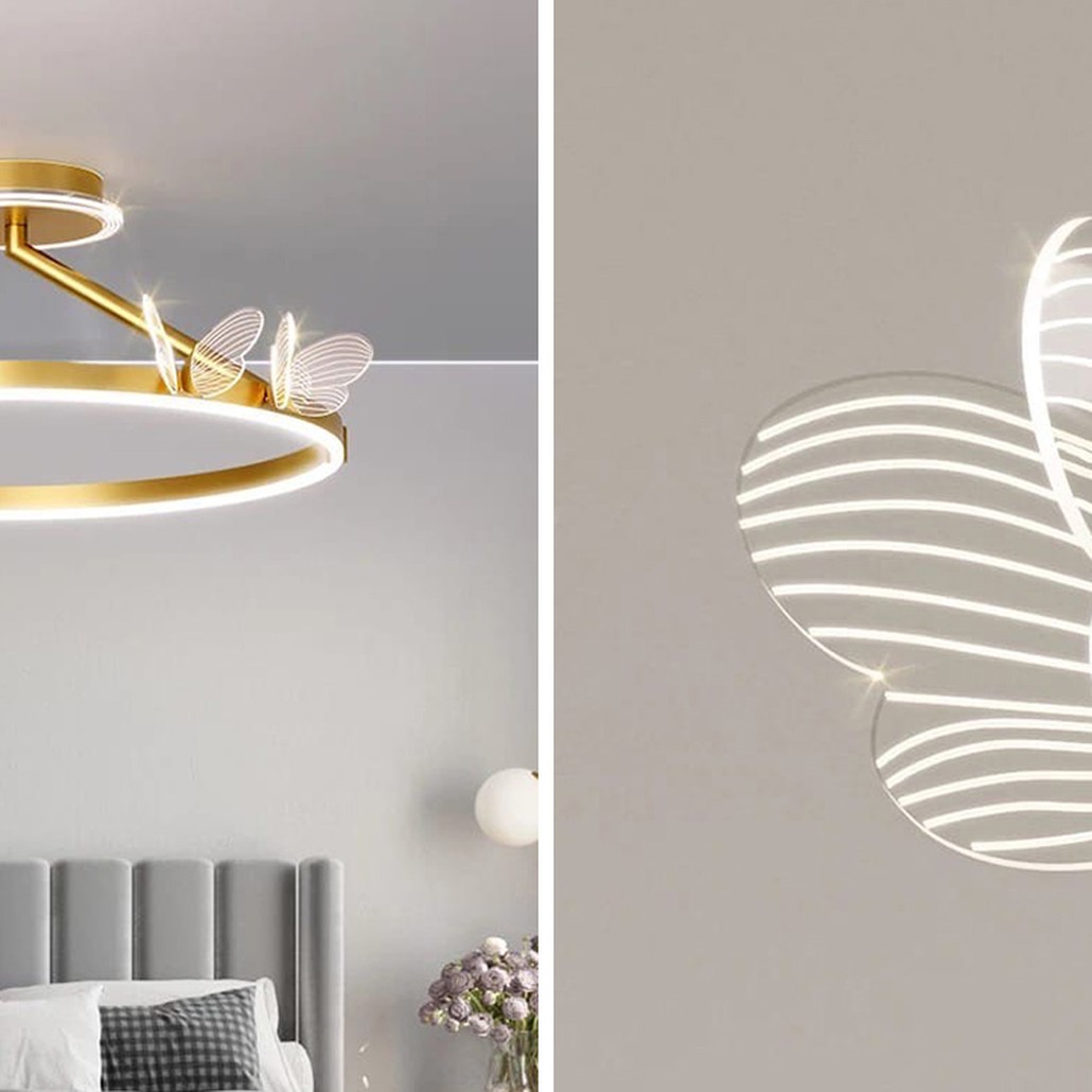 Потолочная люстра с бабочками Butterfly Ceiling Lamp F
