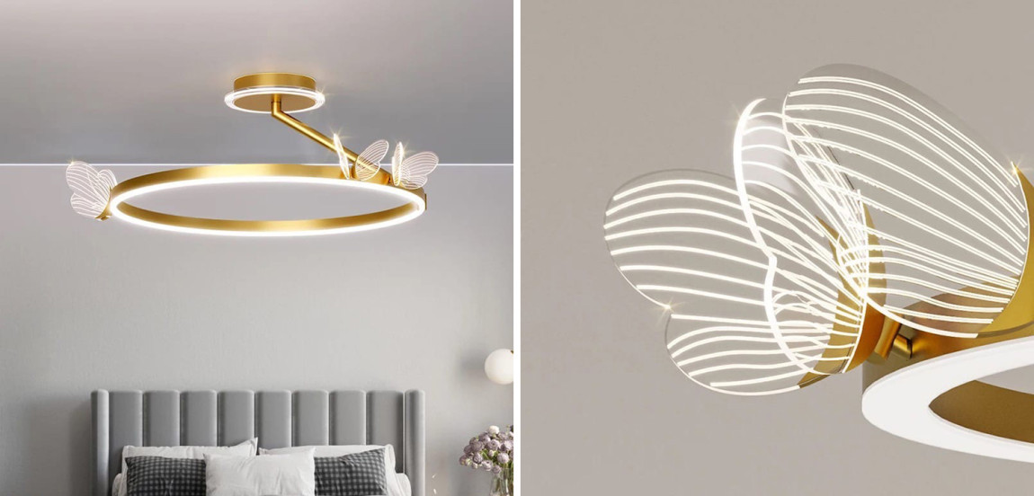 Потолочная люстра с бабочками Butterfly Ceiling Lamp F