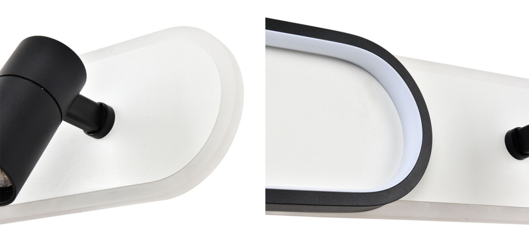 Потолочный светильник 2 спота с LED лентой Neoteric Black