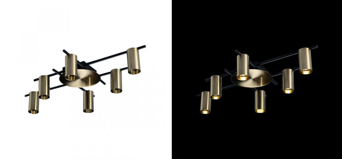 Потолочный светильник Aigle Ceiling Light 6 Латунь