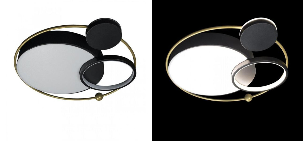 Потолочный светильник Black Saturn Three satellites D 55