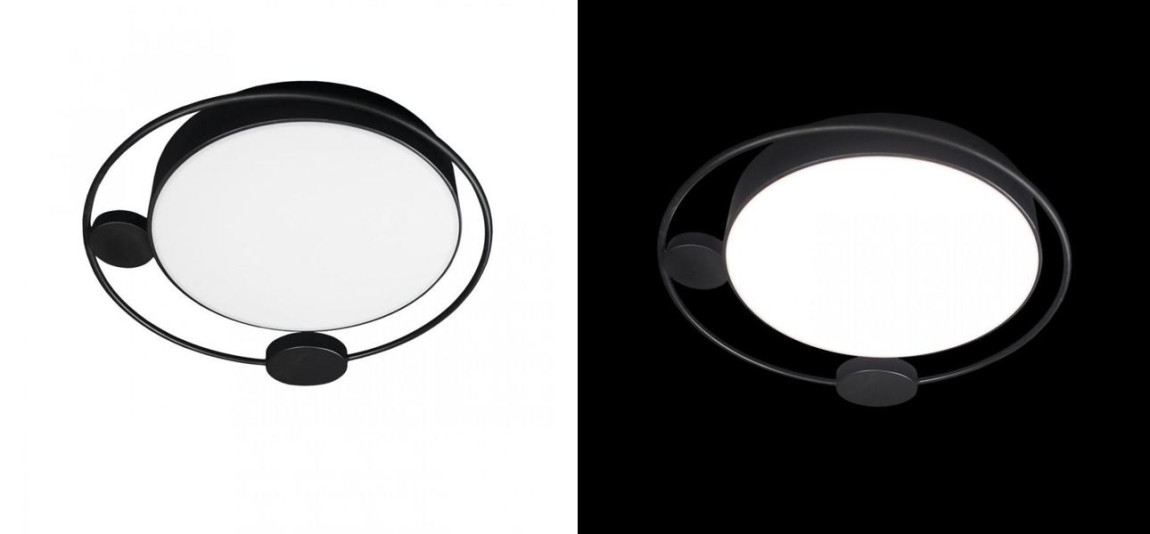 Потолочный светильник Black Saturn Two satellites D 50