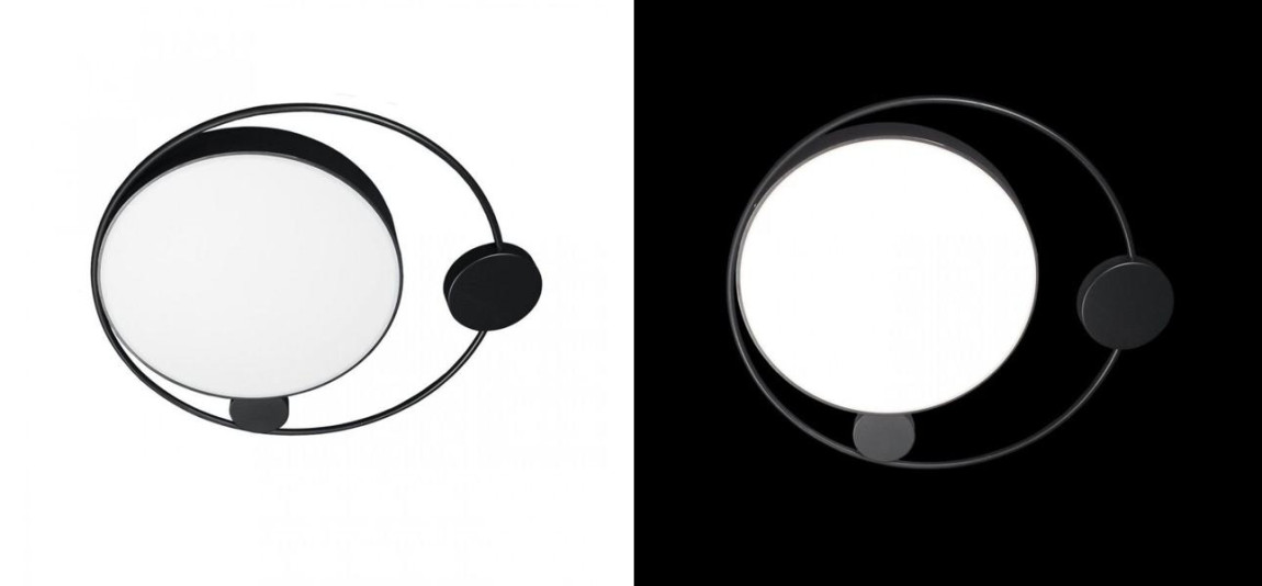 Потолочный светильник Black Saturn Two satellites D 50