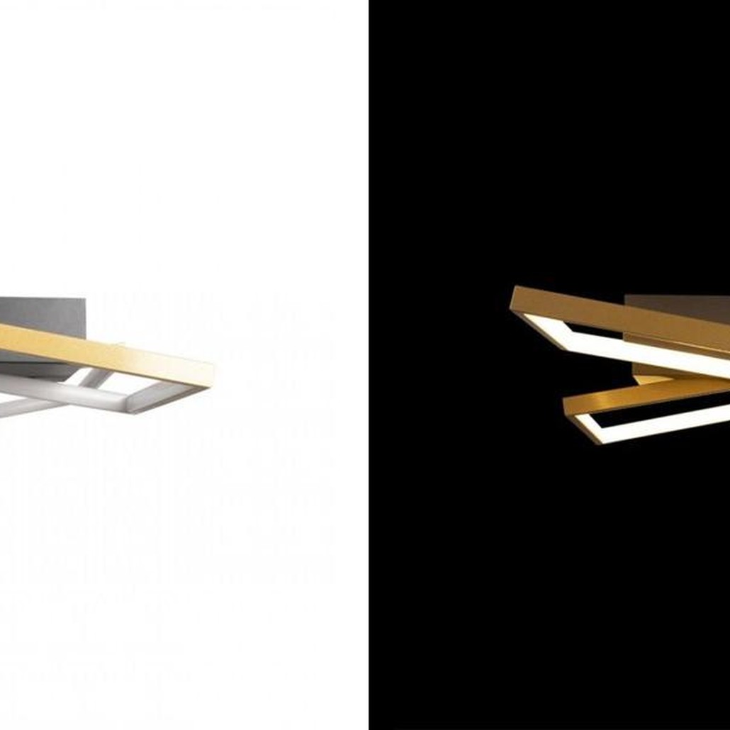 Потолочный светильник Black square and rectangle Gold