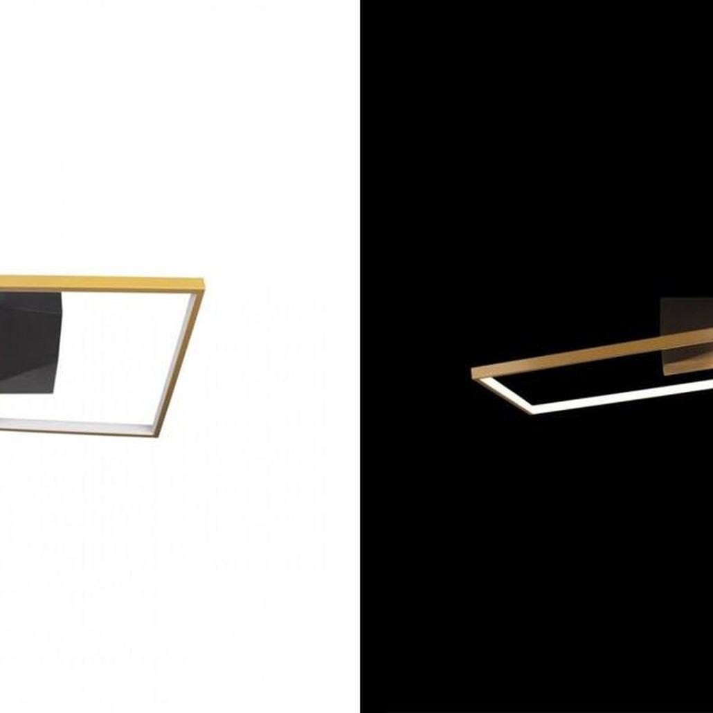 Потолочный светильник Black square and rectangle Gold
