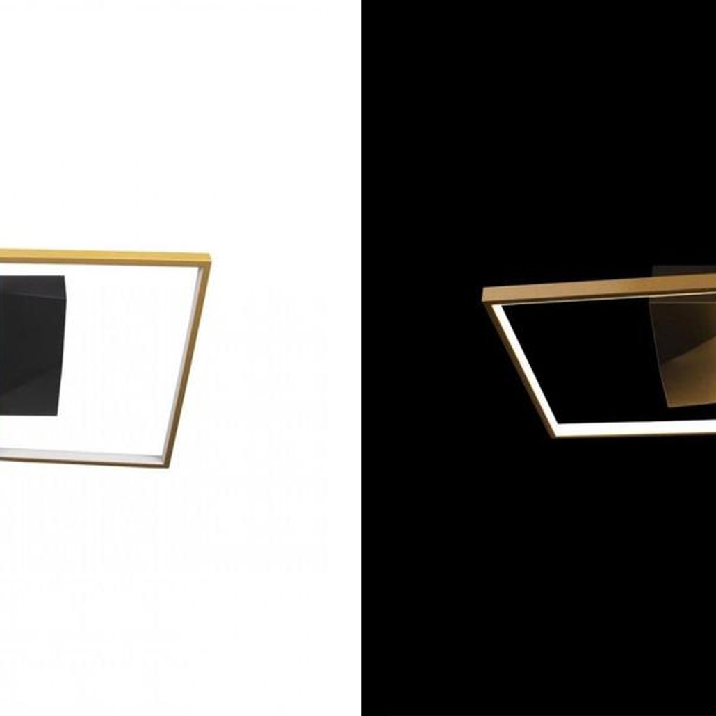 Потолочный светильник Black square and rectangle Gold