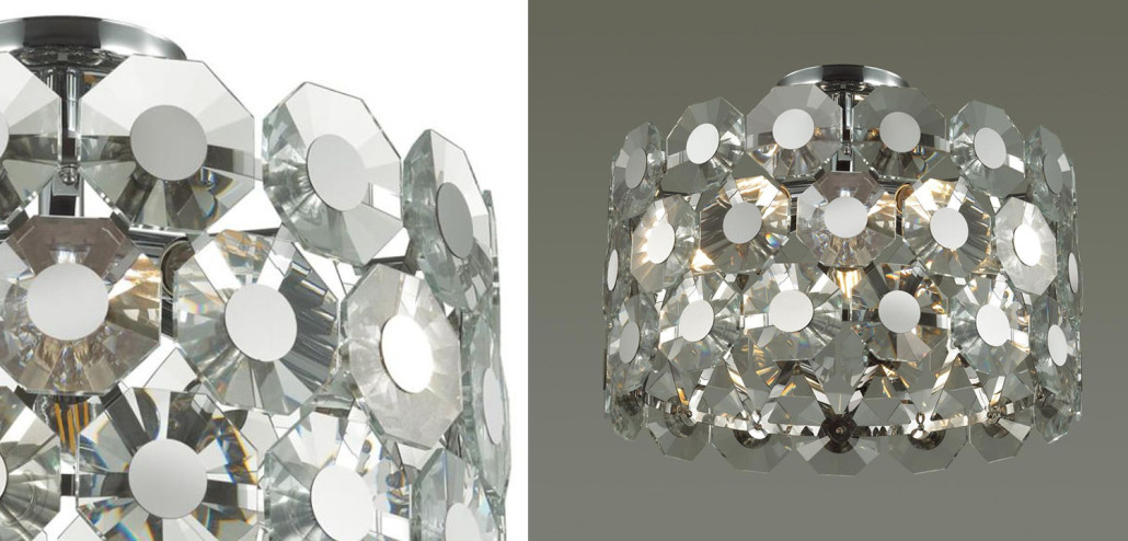 Потолочный светильник Crystal Octagons Chrome