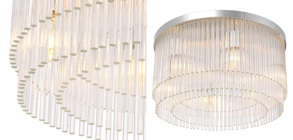 Потолочный светильник Eichholtz Ceiling Lamp Hector Nickel