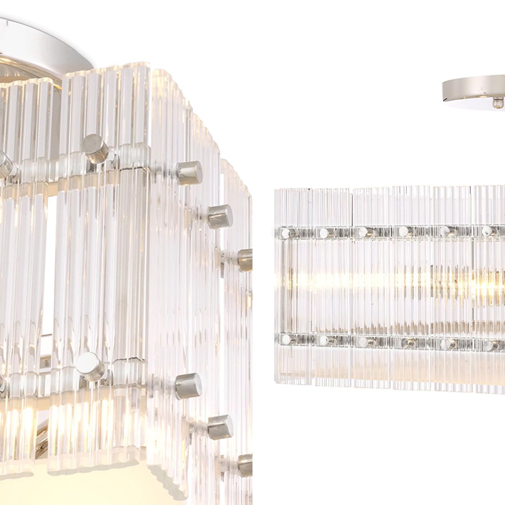 Потолочный светильник Eichholtz Ceiling Lamp Ruby Square Nickel