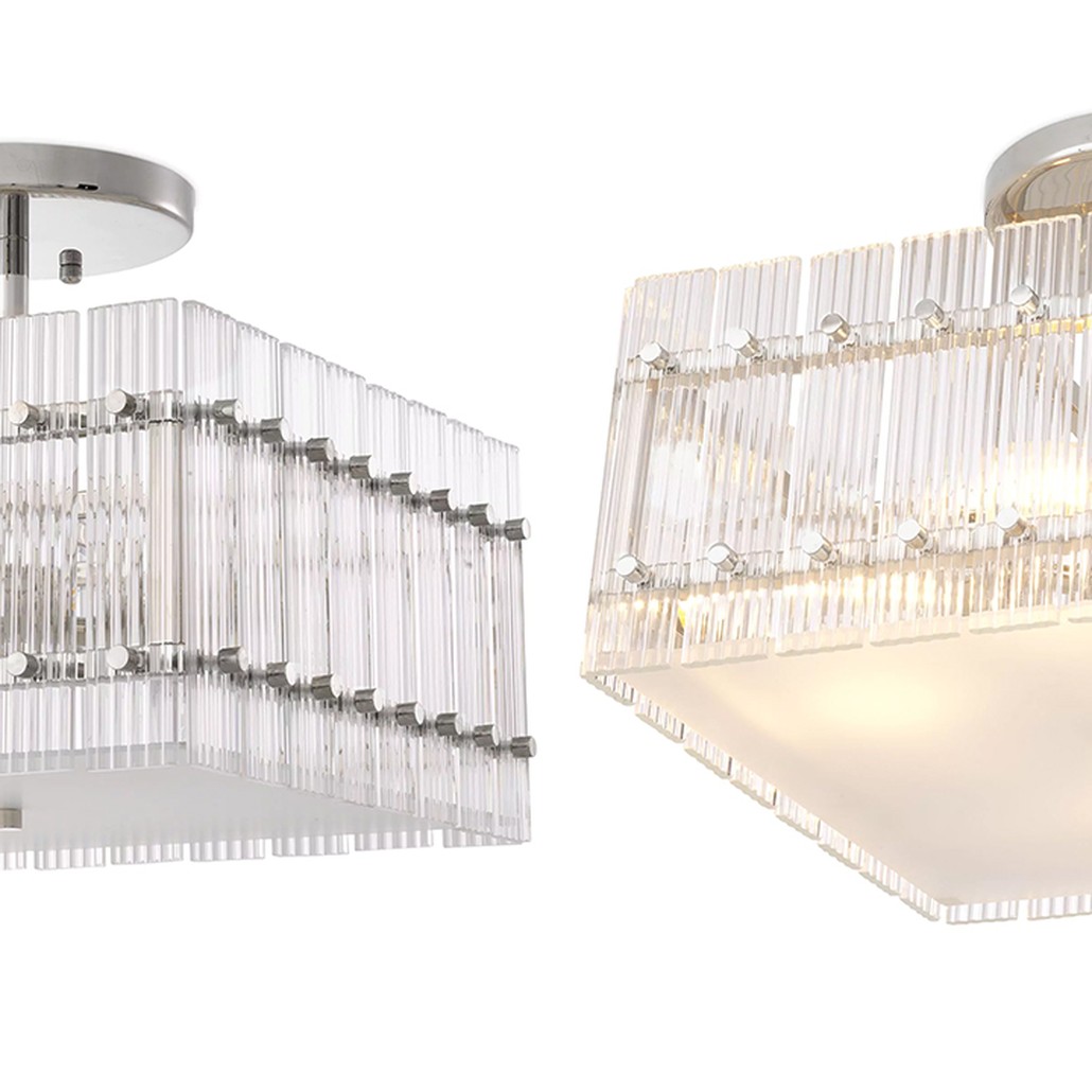 Потолочный светильник Eichholtz Ceiling Lamp Ruby Square Nickel