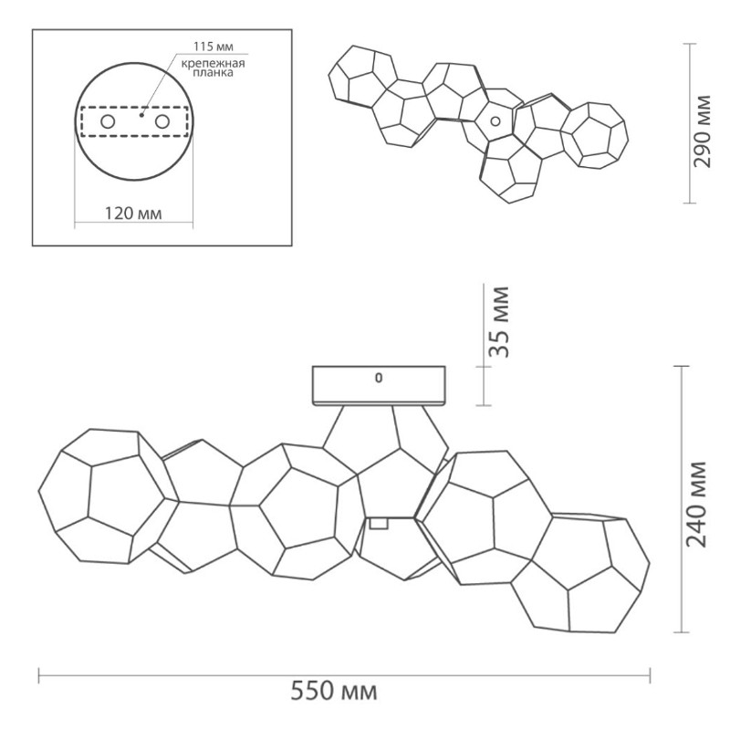 Потолочный Светильник Gabriel Scott Welles Золото