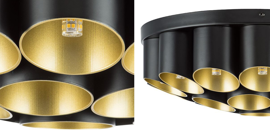 Потолочный светильник Garbi Black Pipe Organ Ceiling Lamp 22