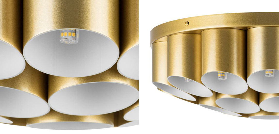 Потолочный светильник Garbi Gold Pipe Organ Ceiling Lamp 22