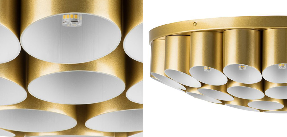 Потолочный светильник Garbi Gold Pipe Organ Ceiling Lamp 40