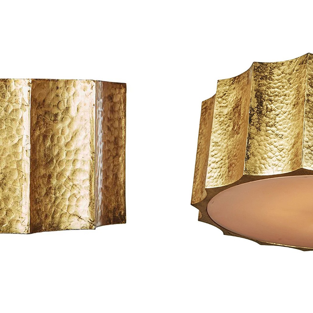 Потолочный светильник Grooved Gold Drum