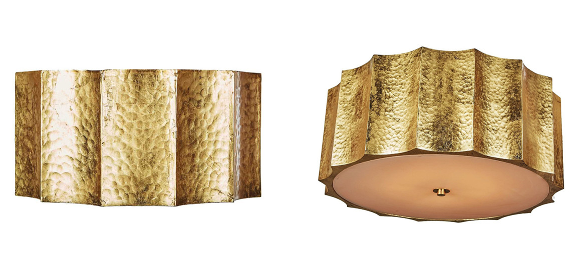 Потолочный светильник Grooved Gold Drum