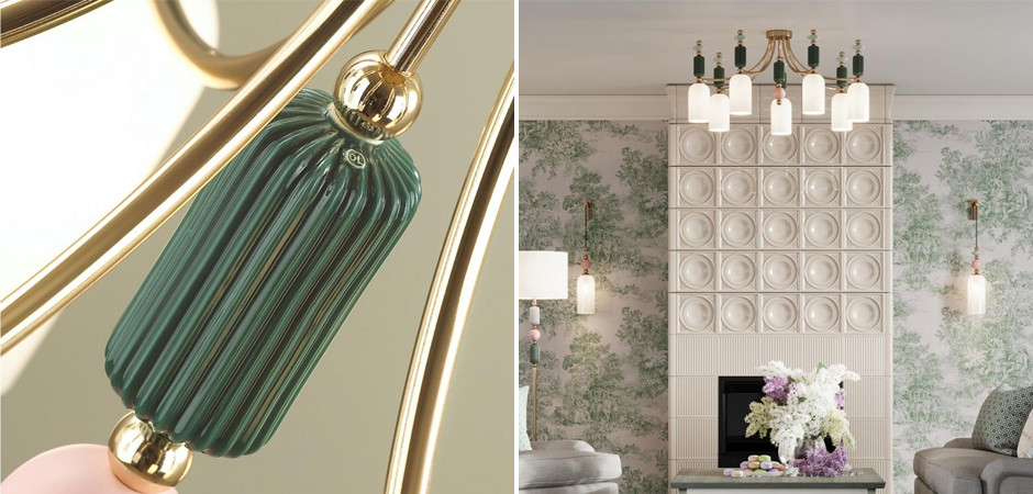 Потолочный светильник Hadlee с керамическими элементами