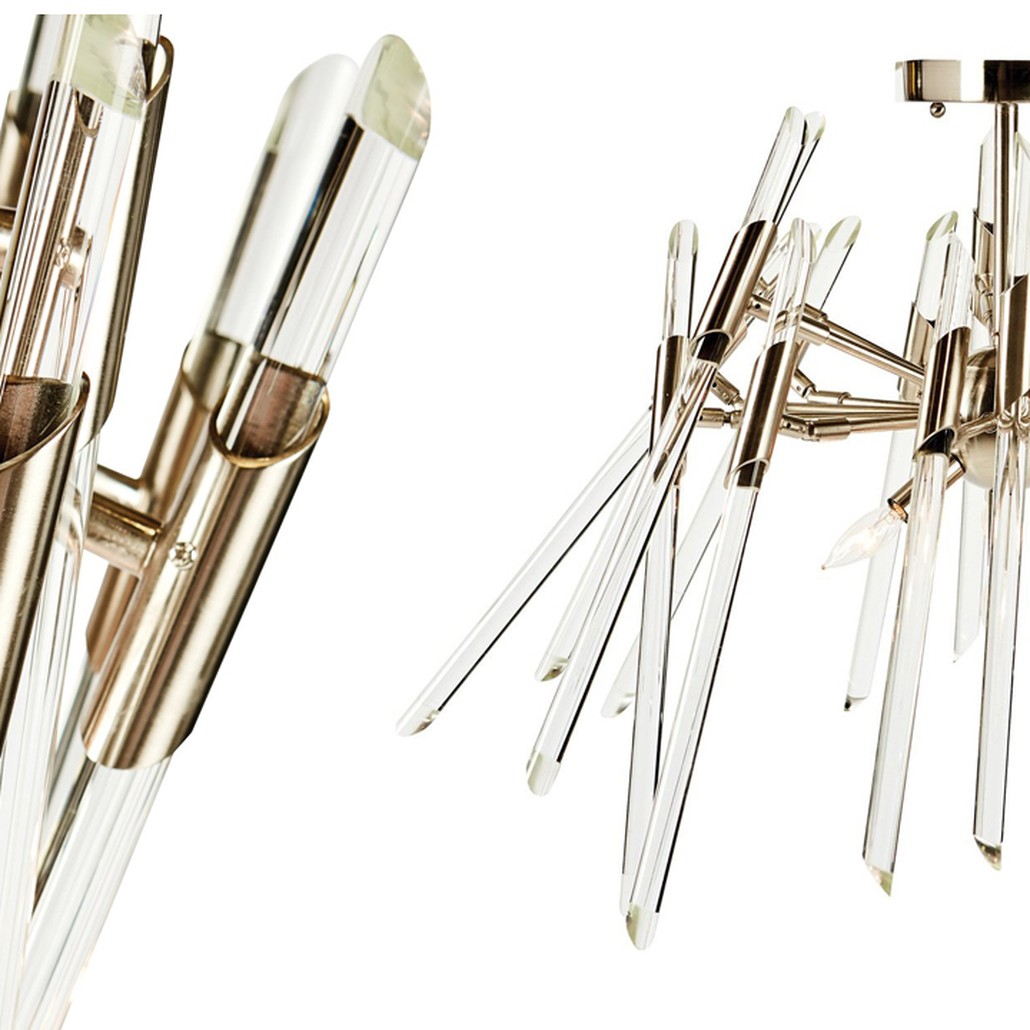 Потолочный светильник Ice Rods Chandelier nickel