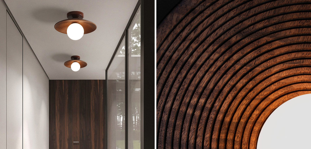 Потолочный светильник Ogata Wooden Light