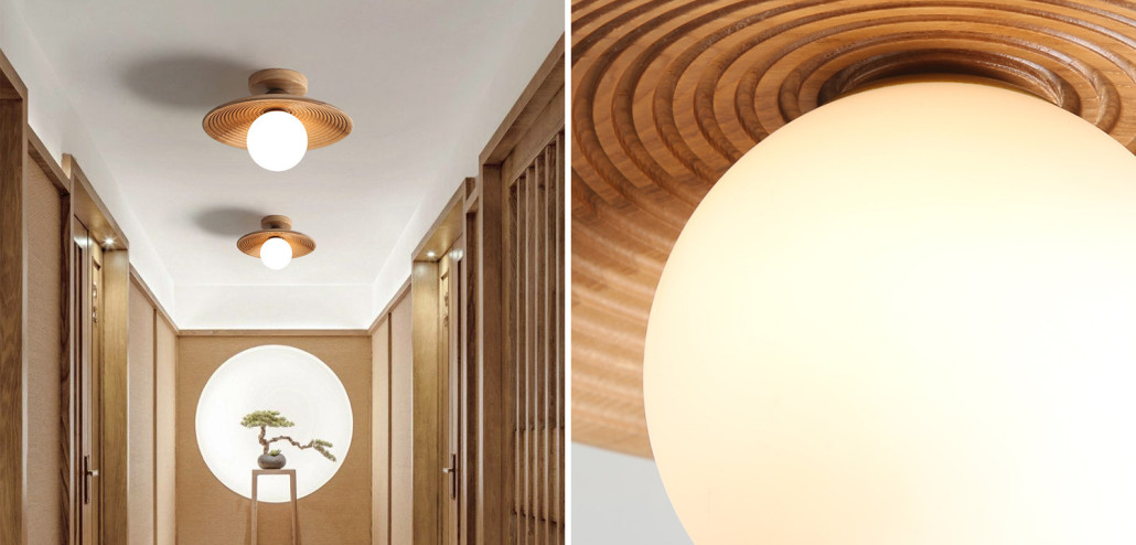 Потолочный светильник Ogata Wooden Light