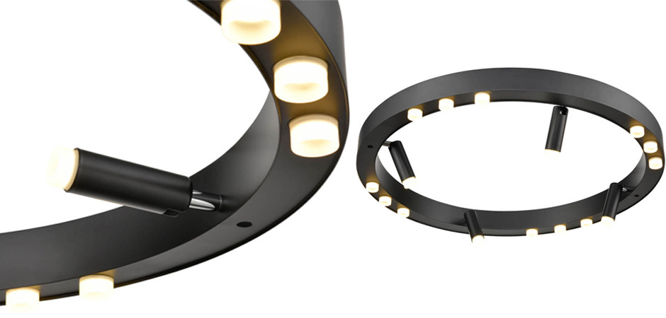 Потолочный светильник Rigor & Conciseness Lighting Black Disk