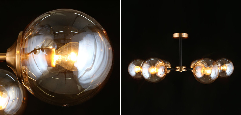 Потолочный светильник Smoky Sphere Champagne