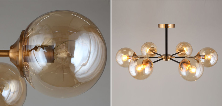 Потолочный светильник Smoky Sphere Champagne