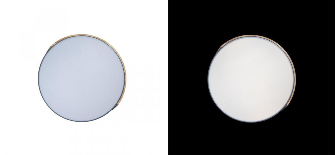 Потолочный светильник Wooden Wheels Grey Wood диаметр 51