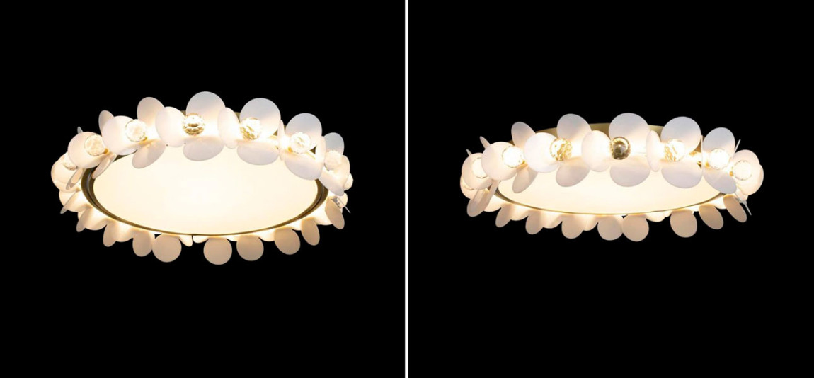 Потолочный светильник Белые Цветы White Flowers Ceiling lamp D 48