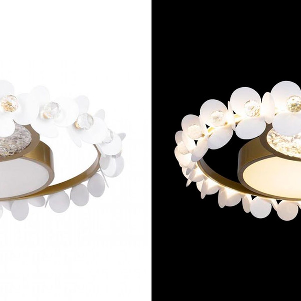 Потолочный светильник Белые Цветы White Flowers Ceiling lamp D 56