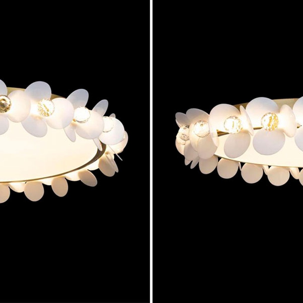 Потолочный светильник Белые Цветы White Flowers Ceiling lamp D 57