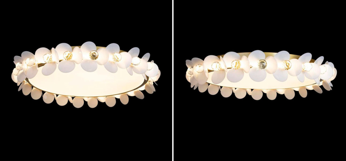 Потолочный светильник Белые Цветы White Flowers Ceiling lamp D 57