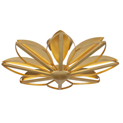Потолочный светильник в форме золотых листьев из металла Golden Petals