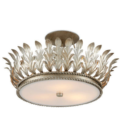 Потолочный светильник круглый с декором в виде листьев аканта Autumn Leaves