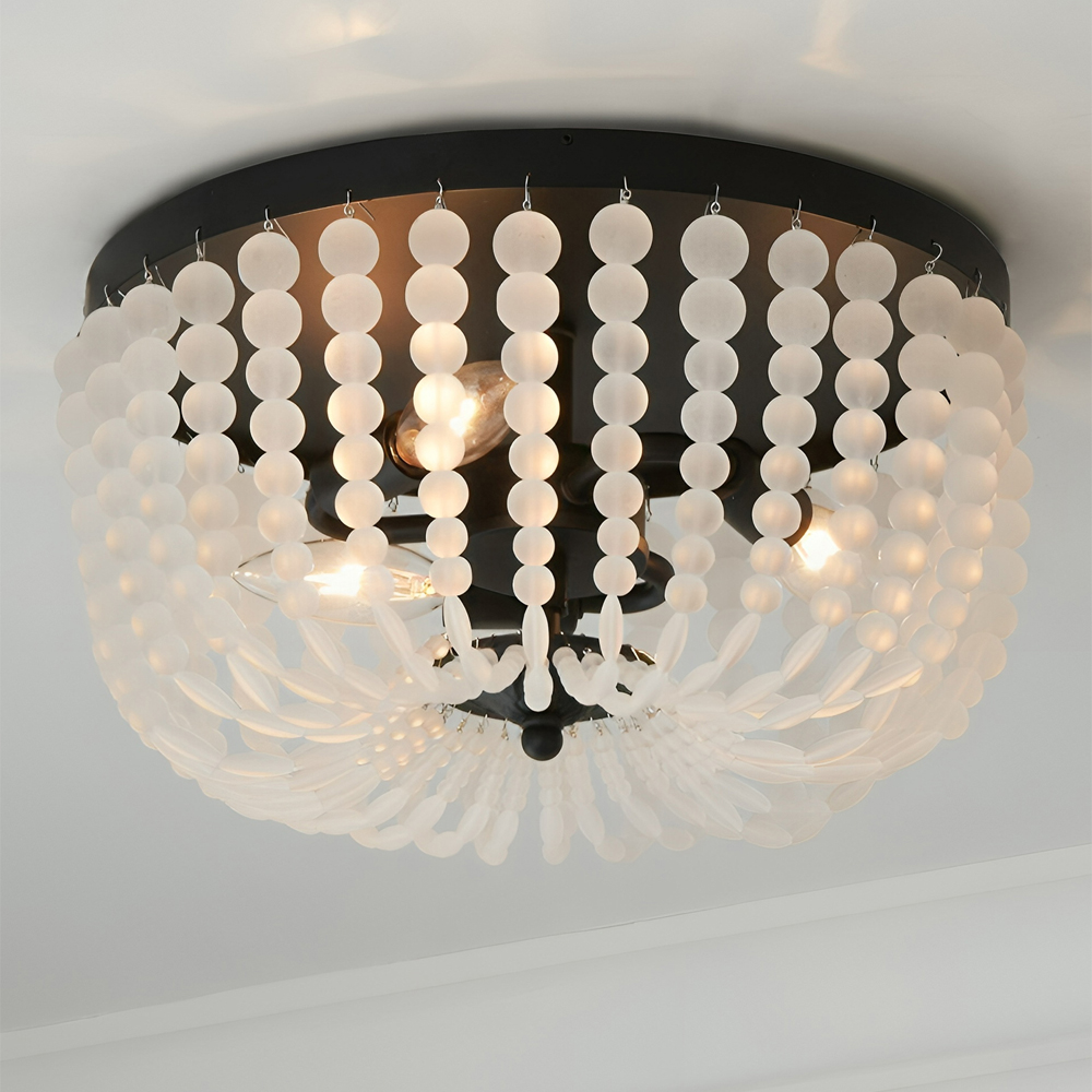 Потолочный светильник круглый с стеклянными бусинами Uniformity