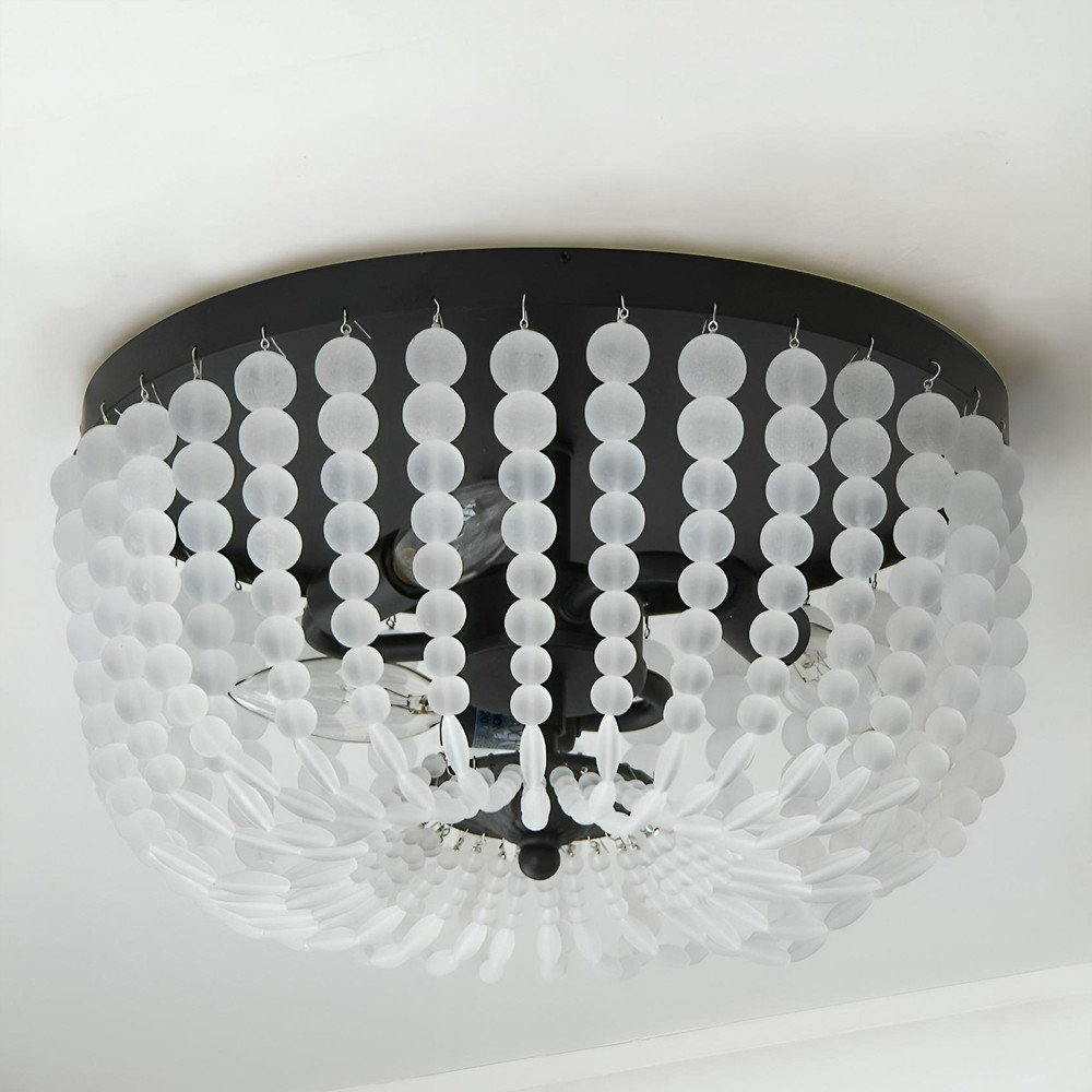 Потолочный светильник круглый с стеклянными бусинами Uniformity