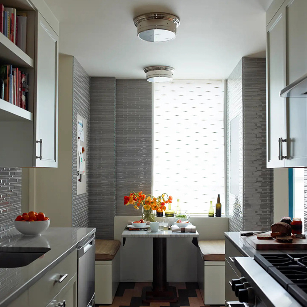 Потолочный светильник круглый цвета состаренная латунь Modern Simple Ceiling Light