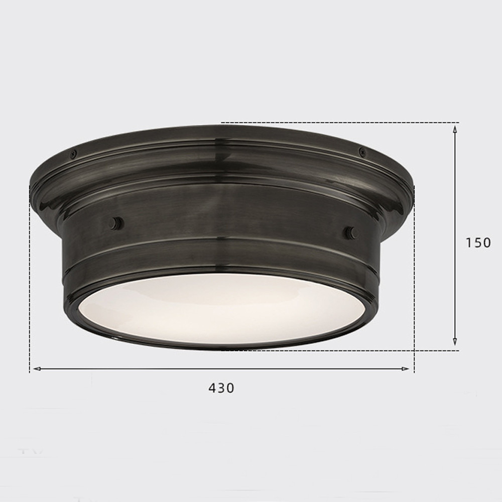Потолочный светильник круглый черного цвета Modern Simple Ceiling Light